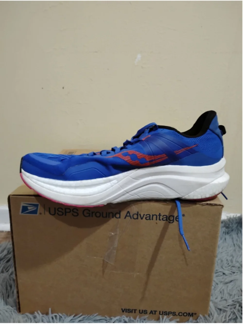 Saucony Tempus Womens Running Shoes Size 12 Blue Raz Zest S10720-125